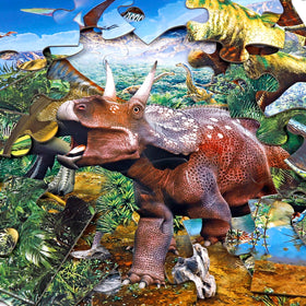 IFLOVE Volcano-Dinosaur Scene puzzle to spark curiosity during play.