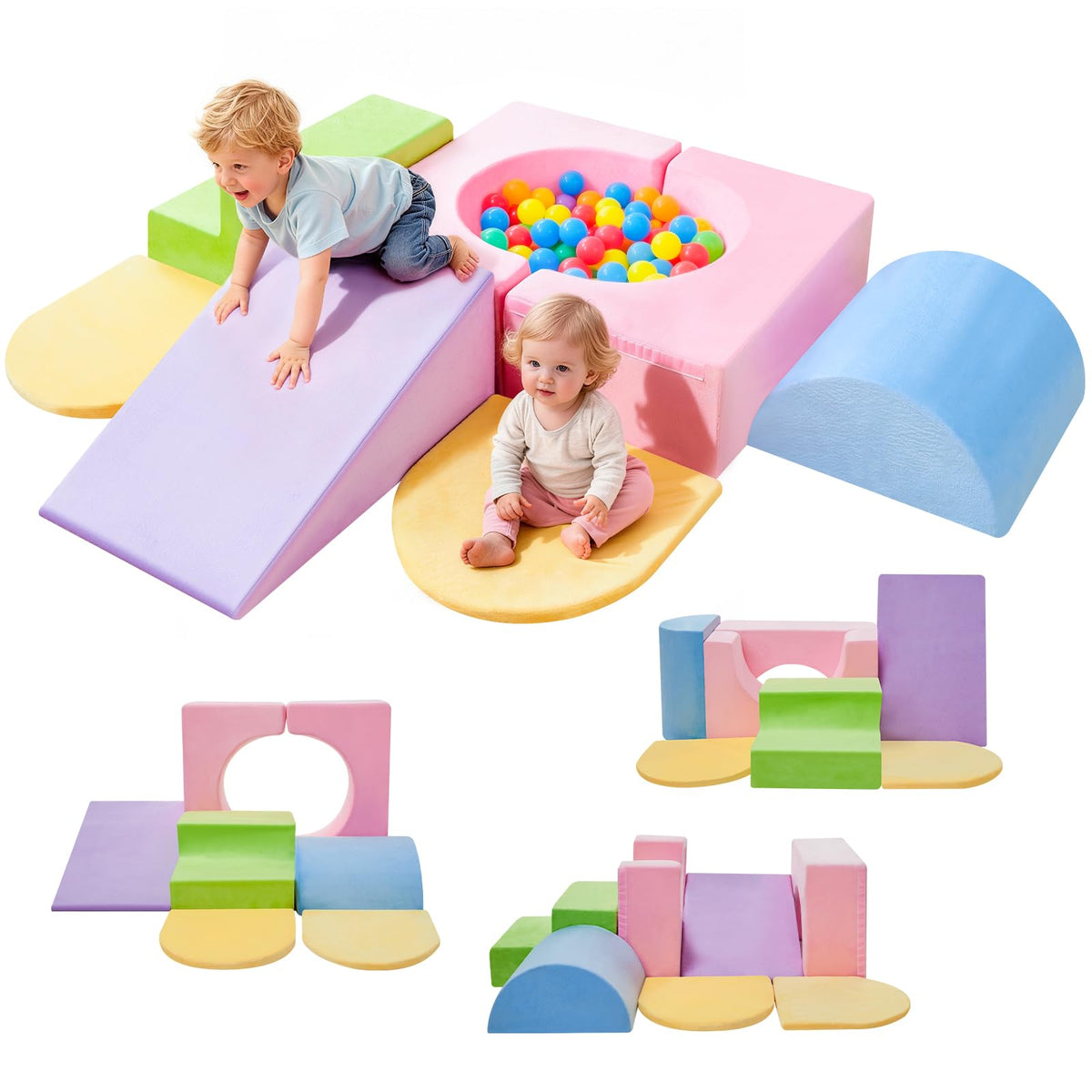 IFNOW Climbing Toys green staircase enhances safe climbing and imaginative play
