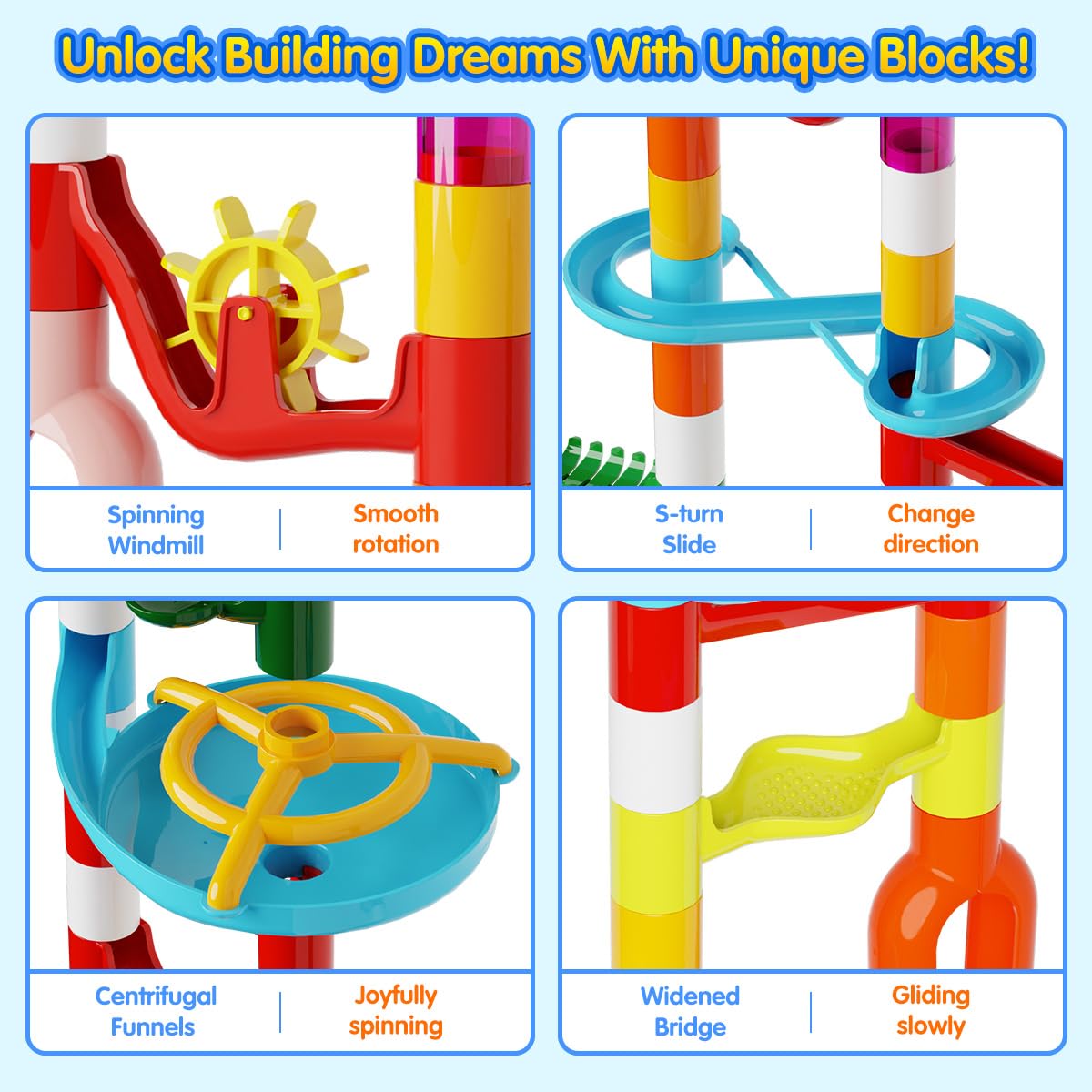 Ifollower colored pieces kit, adds vibrant visuals to stimulate creative play.