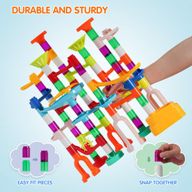 Ifollower Marble Run building pieces enable endless interchangeable configurations.