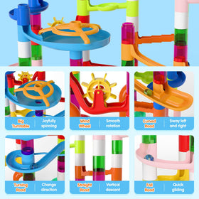 Ifollower Marble Run colorful marbles promote sensory play and coordination.