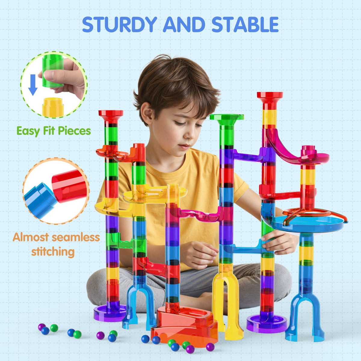 Ifollower Marble Run with gift-ready packaging for birthdays