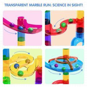 Ifollower Marble Run interlocking joints deliver stable play