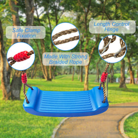 IFOYO swing seat close-up shows thick rope for strength