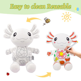 IFOYO travel-friendly coloring plush axolotl for car trips and on-the-go play
