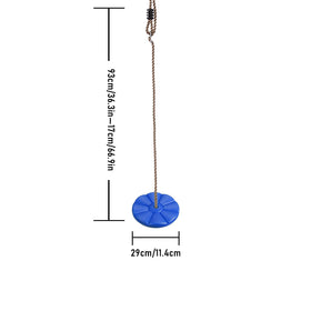 IFOYO Tree Rope Swing Disc blue kid swing for ages 3-10 with supervision.