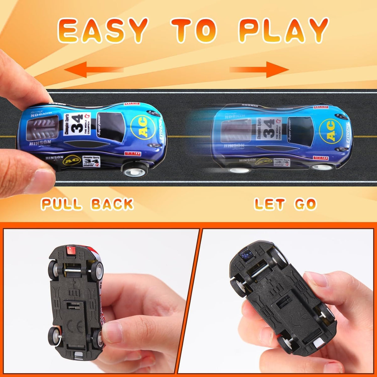 iFunLong travel toy 2.7-inch cars fit pockets.