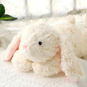 IFX24 large weighted rabbit plush in beige for cozy cuddles and relaxation