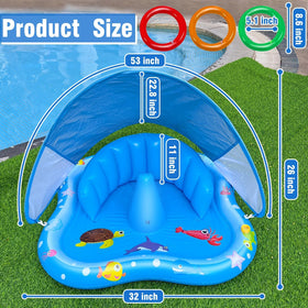 iGeeKid built-in backrest supports comfortable sitting during water play