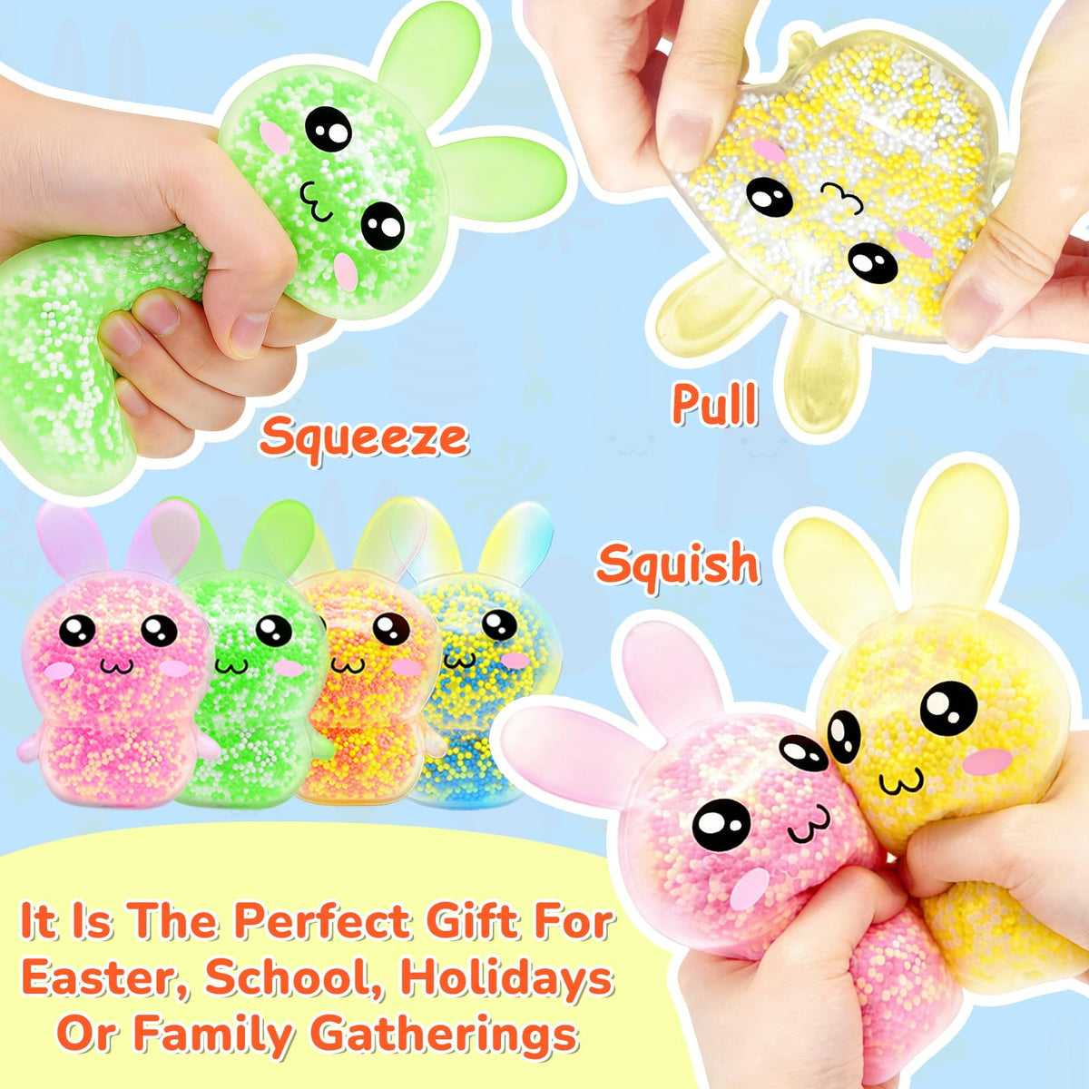 Igeekid bunny squeeze ball 3.8 x 2.5 inches for gentle hand play