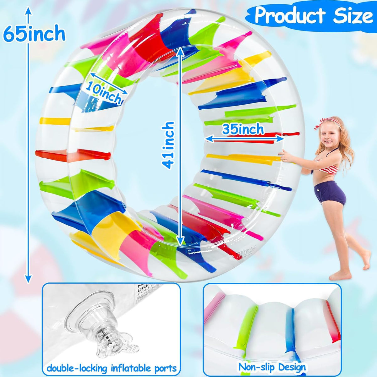 iGeeKid dual-race water wheel roller, two kids can race safely