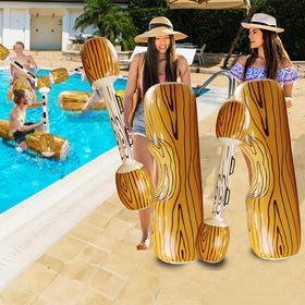 iGeeKid durable 0.22mm PVC logs designed for long lasting pool fun