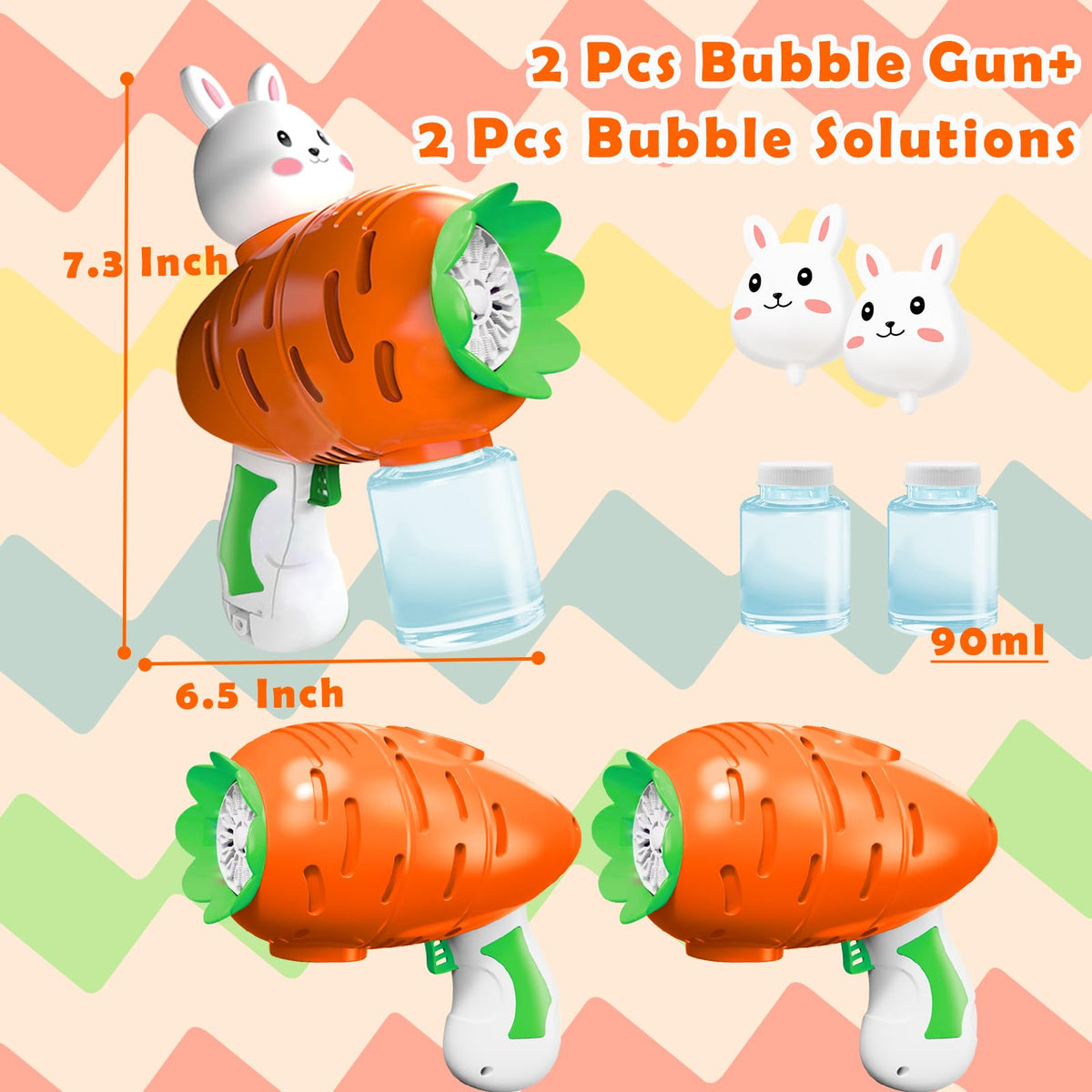 iGeeKid carrot-shaped bubble gun design adds festive Easter flair