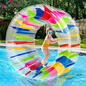 iGeeKid giant wheel roller 65-inch pool toy, ideal for big pool fun
