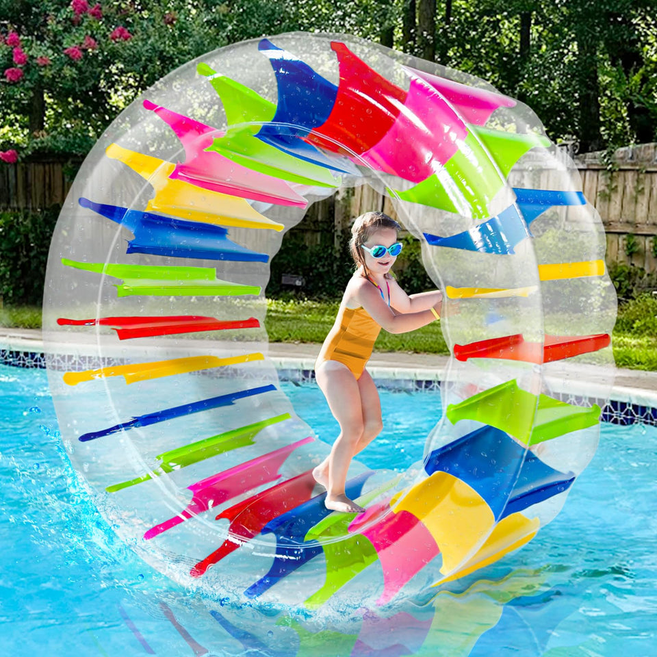 iGeeKid giant wheel roller 65-inch pool toy, ideal for big pool fun