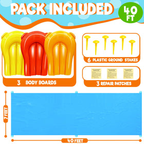 Igeekid heavy-duty lawn water slide designed for lasting summer play.