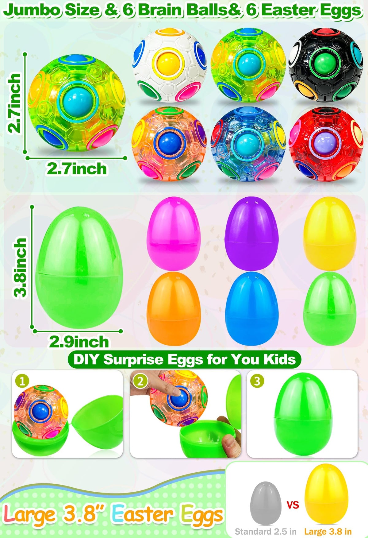 iGeeKid rainbow ball puzzle for tactile engagement and focus during play.