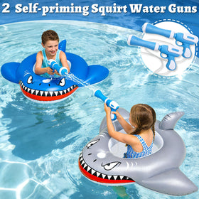 iGeeKid shark pool floats pair in pool for double the fun