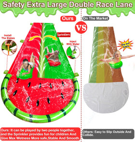iGeeKid spray column water slide activates maximum wetness during play
