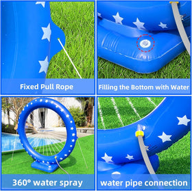 iGeeKid 360-degree spray shows full outdoor coverage