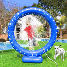iGeeKid sprinkler ring ready for backyard summer fun