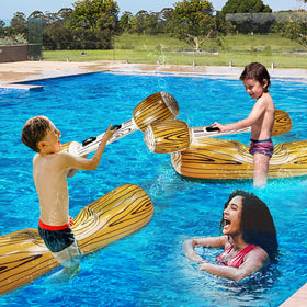 iGeeKid Two-player pool action on logs inspires friendly competition.