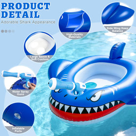 iGeeKid two-player shark pool toy seat keeps kids secure