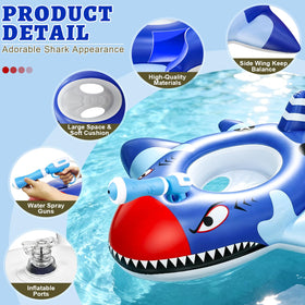 iGeeKid water guns toy blue angled design for easy aiming and action.