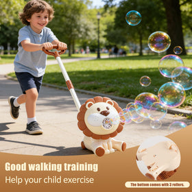 IGINOA Bubble Machine with rechargeable USB power for mess-free play.