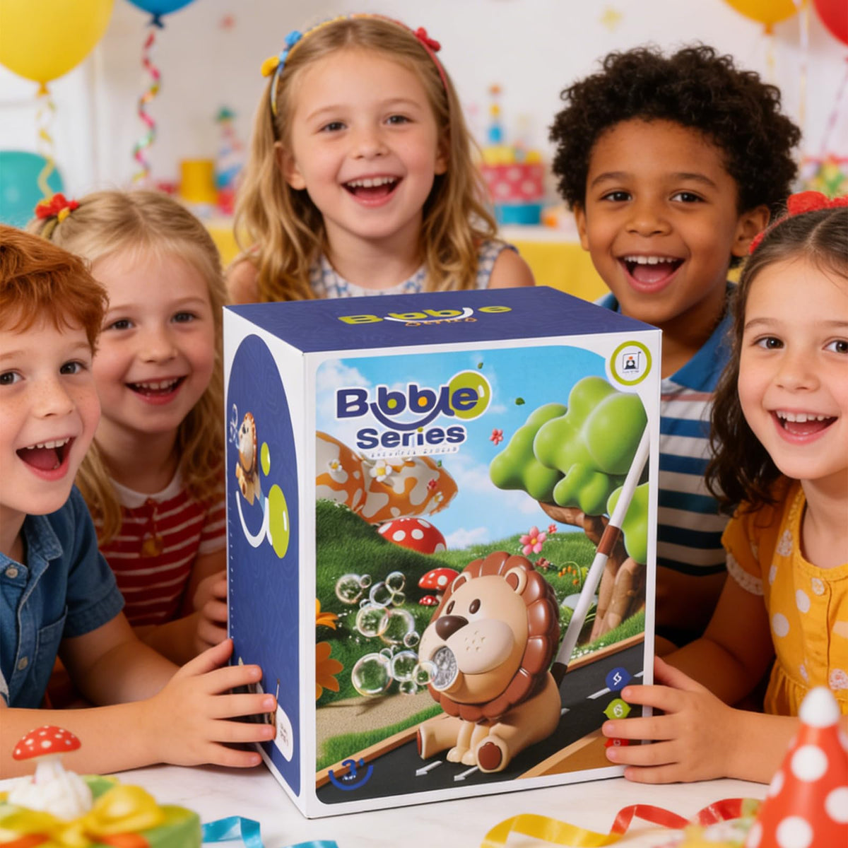 IGINOA Gift-ready Lion Bubble Machine for birthdays and holidays.