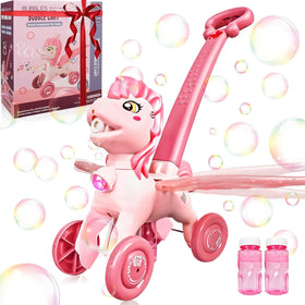 IGINOA pink bubble machine blower for outdoor play and bubbles