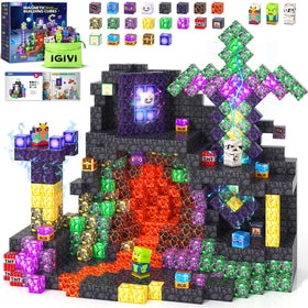 IGIVI Magnetic Blocks build mine magnet world setup for creative play