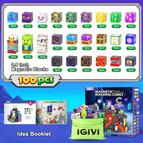 IGIVI Magnetic Blocks durable smooth edges for safe play