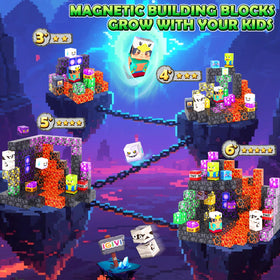 IGIVI Magnetic Blocks knight adventure scene promotes imaginative storytelling