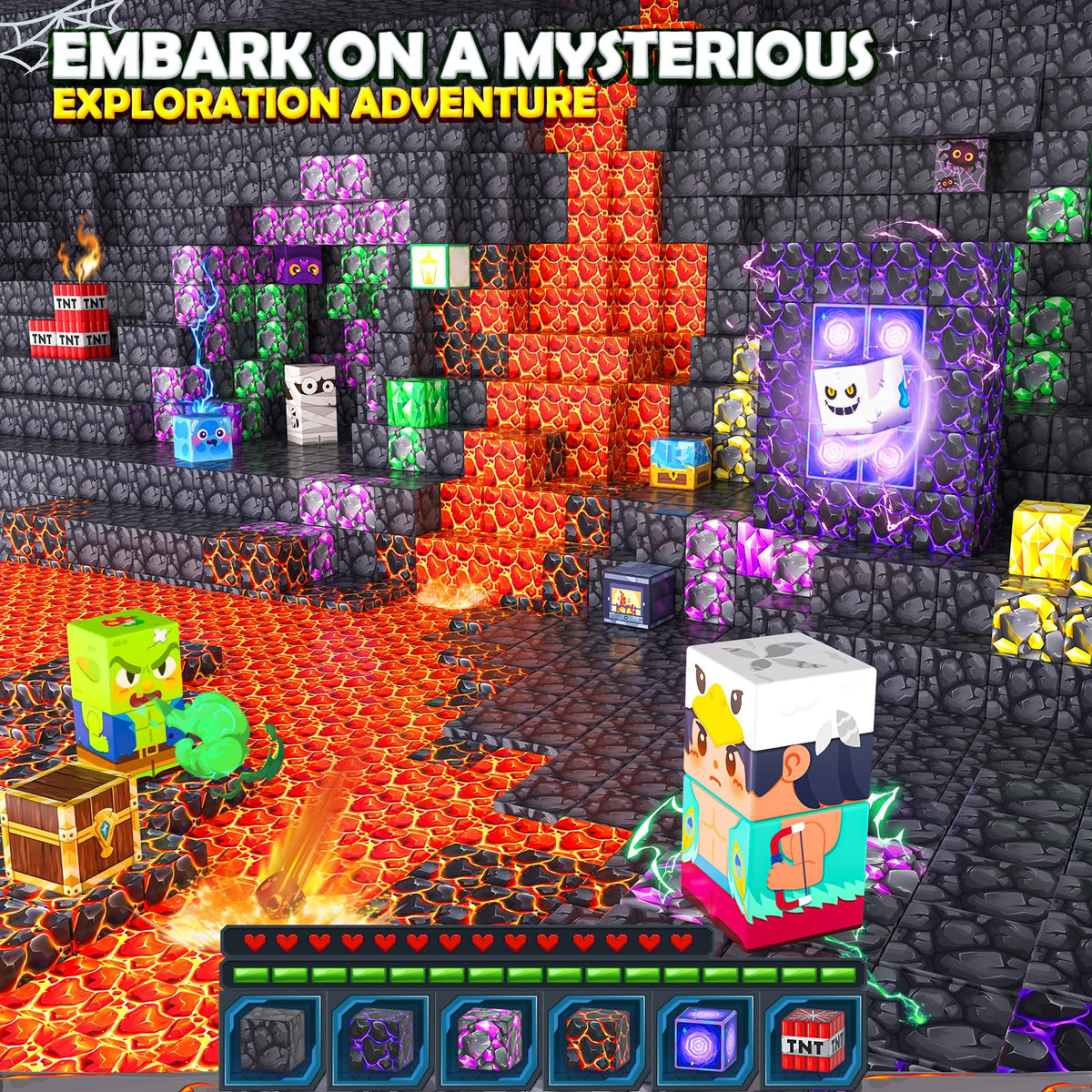 IGIVI Magnetic Blocks lava cave set encourages exploration and discovery