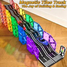 IGIVI magnetic road toppers enable kids to design imaginative streets.