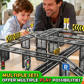 IGIVI Magnetic Tiles Road Set ideal gift for classrooms, birthdays, and holiday play.