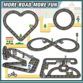 IGIVI road set with traffic signs for guided pretend traffic experiences.