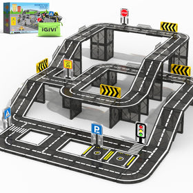 IGIVI magnetic tiles road set sparks imaginative city-building and tactile play for kids.