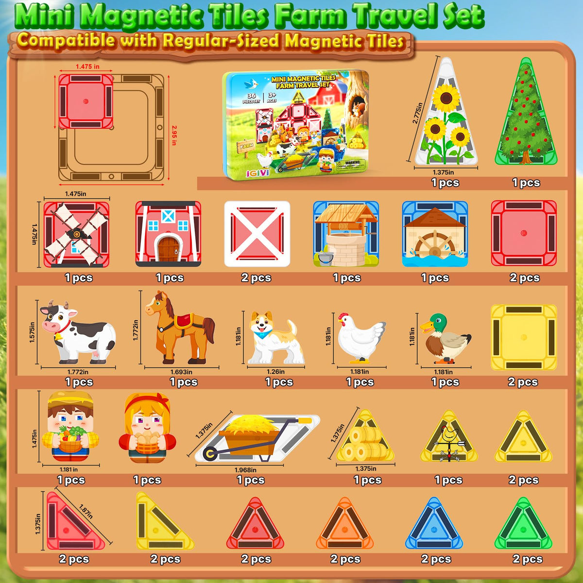 IGIVI mini-tile farm travel playtime setup invites quick, creative play breaks.