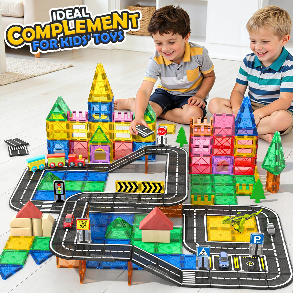 IGIVI road tiles connect slopes and bridges for varied layouts.