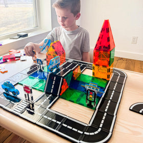 IGIVI transportation pieces spark storytelling while building and connecting tiles.