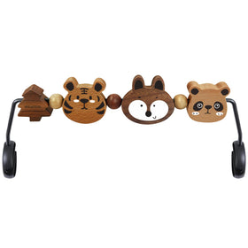 iGRATENS Baby Bjorn Bouncer Toy Bar with animal theme enhances visual attention and grasping