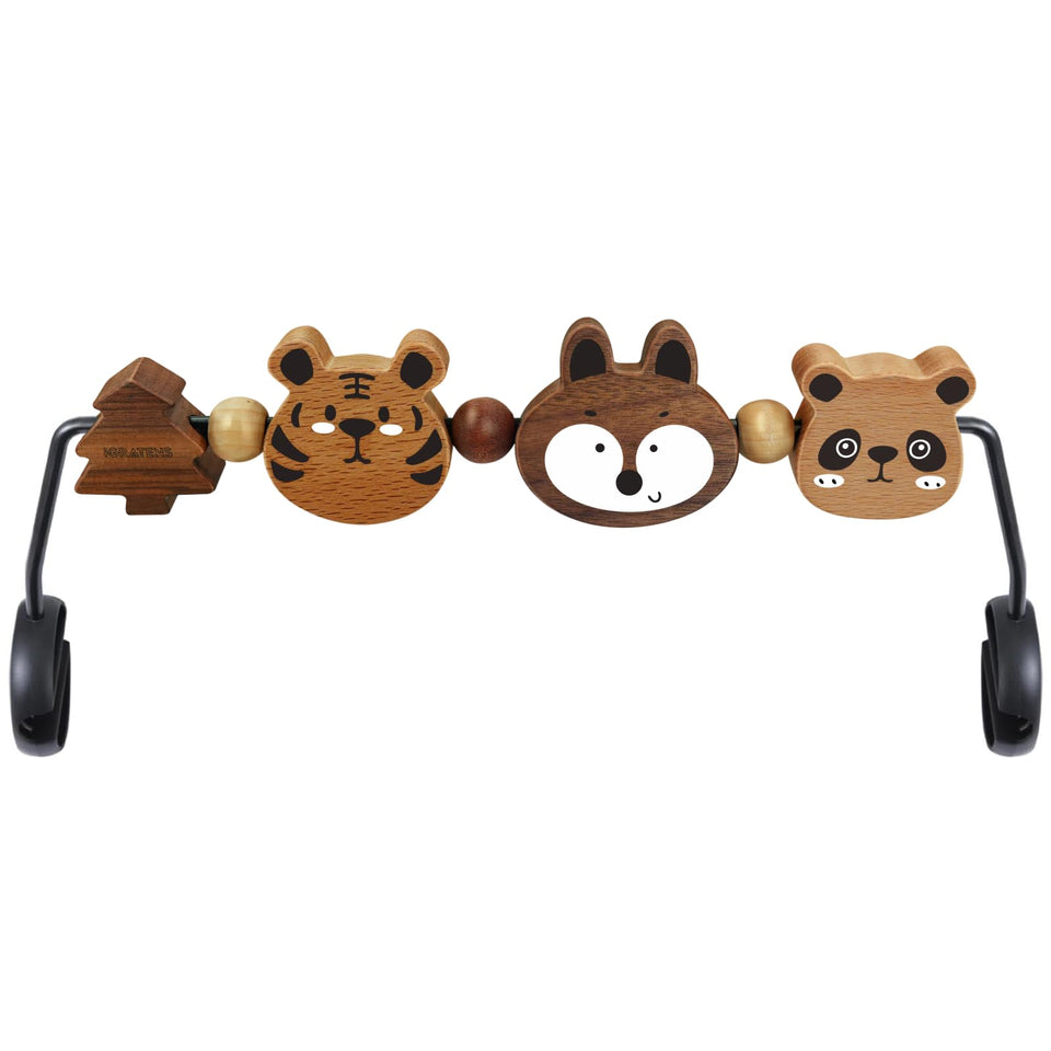 iGRATENS Baby Bjorn Bouncer Toy Bar with animal theme enhances visual attention and grasping