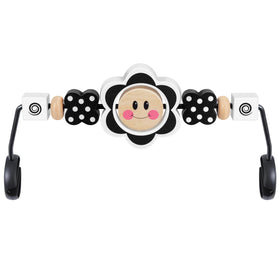 iGRATENS Baby Bjorn Bouncer Toy Bar with black and white flowers boosts early visual tracking.
