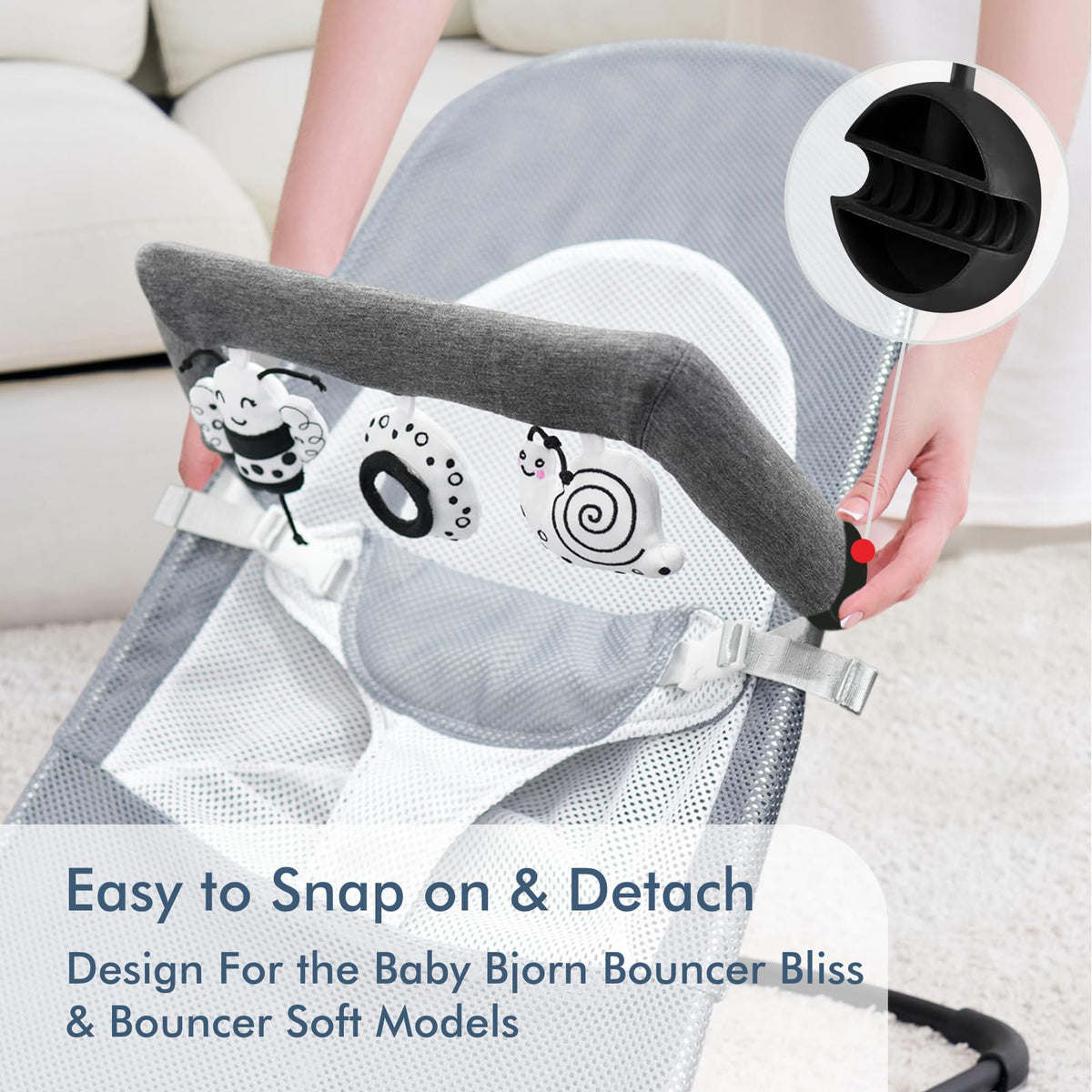 iGRATENS Toy Bar is machine washable for easy cleaning and maintenance