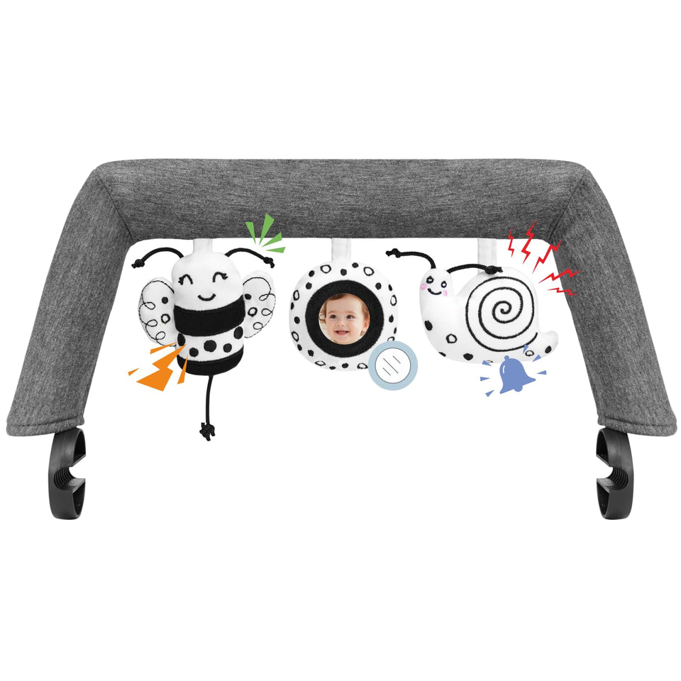 iGRATENS Baby Bouncer Toy Bar with Mirror: supports visual tracking and self-awareness