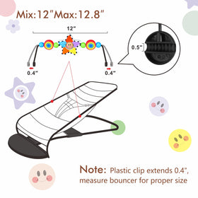 iGRATENS Bouncer Toy Bar features easy attach and remove for quick transitions