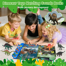 iGRATENS dinosaur sound book with 10 buttons encourages multi-sensory exploration.