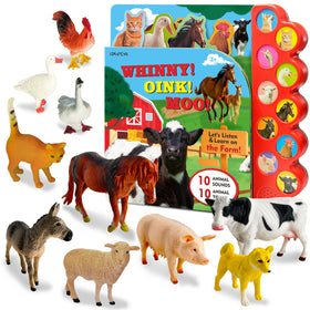iGRATENS farm animals dog figure for tactile play and storytelling